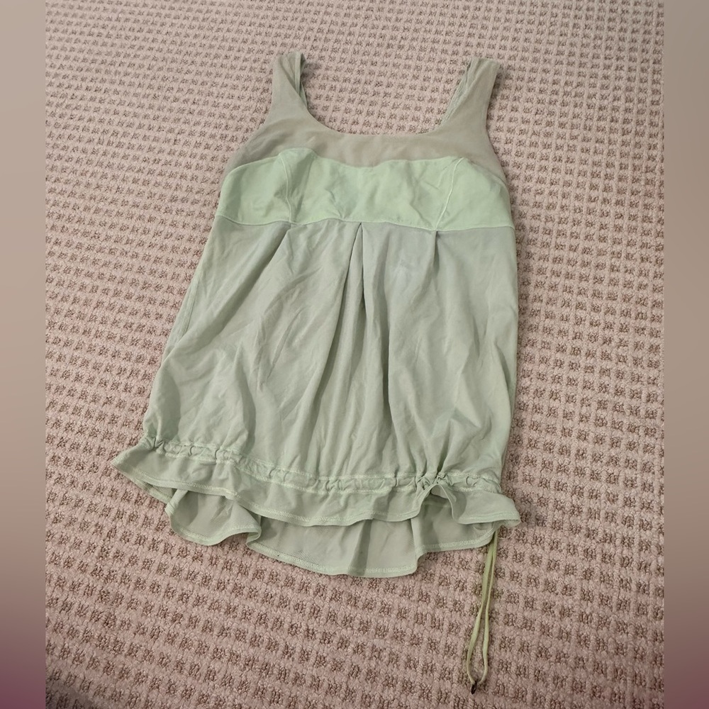 Lululemon light lime green workout tank